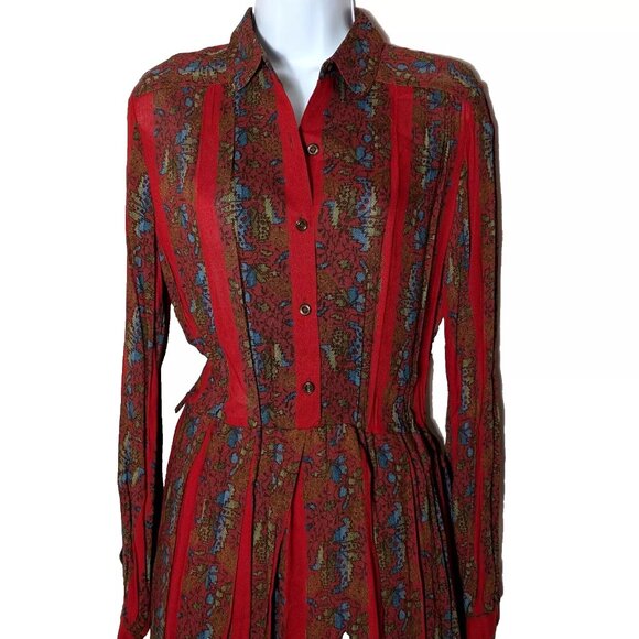 KAUNOTAR made in FINLAND high end dress Sz 10 BELT & BOW 100% VISCOSE A GEM !! - Picture 5 of 16